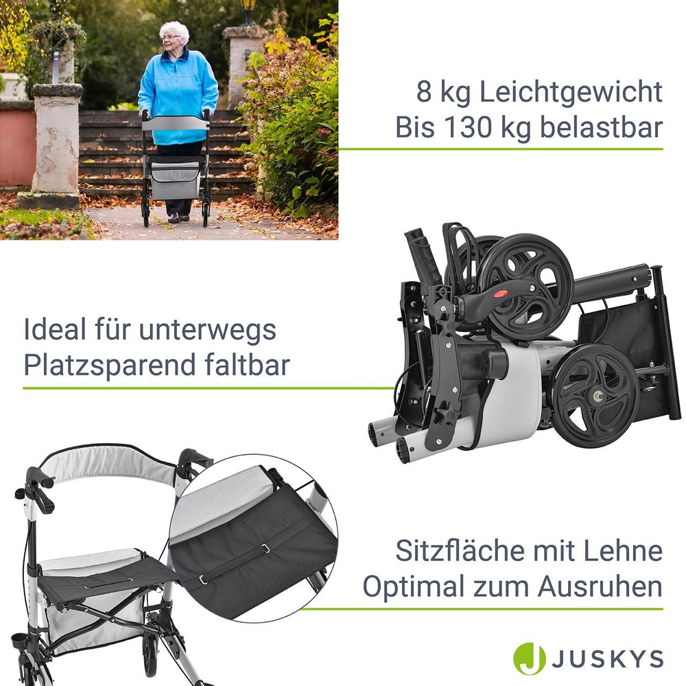 Aluminium Rollator Vital mit Sitz