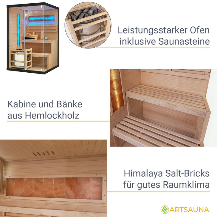 Traditionelle Sauna Vantaa - Schwarz