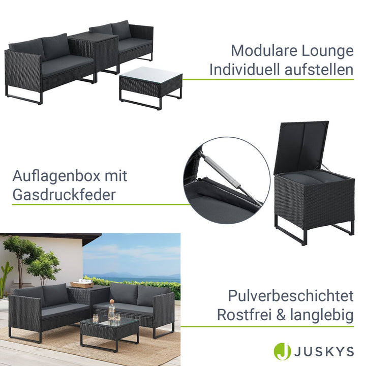 Gartenlounge für 4 Personen Santorini