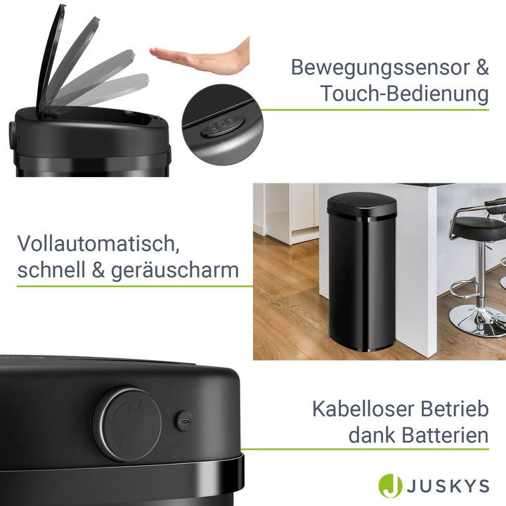 Rechteckiger Mülleimer mit Sensor