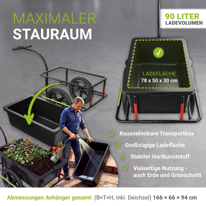 Transportanhänger / Fahrradanhänger 90 Liter