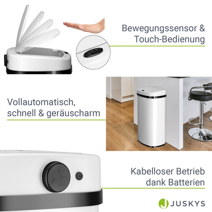 Rechteckiger Mülleimer mit Sensor