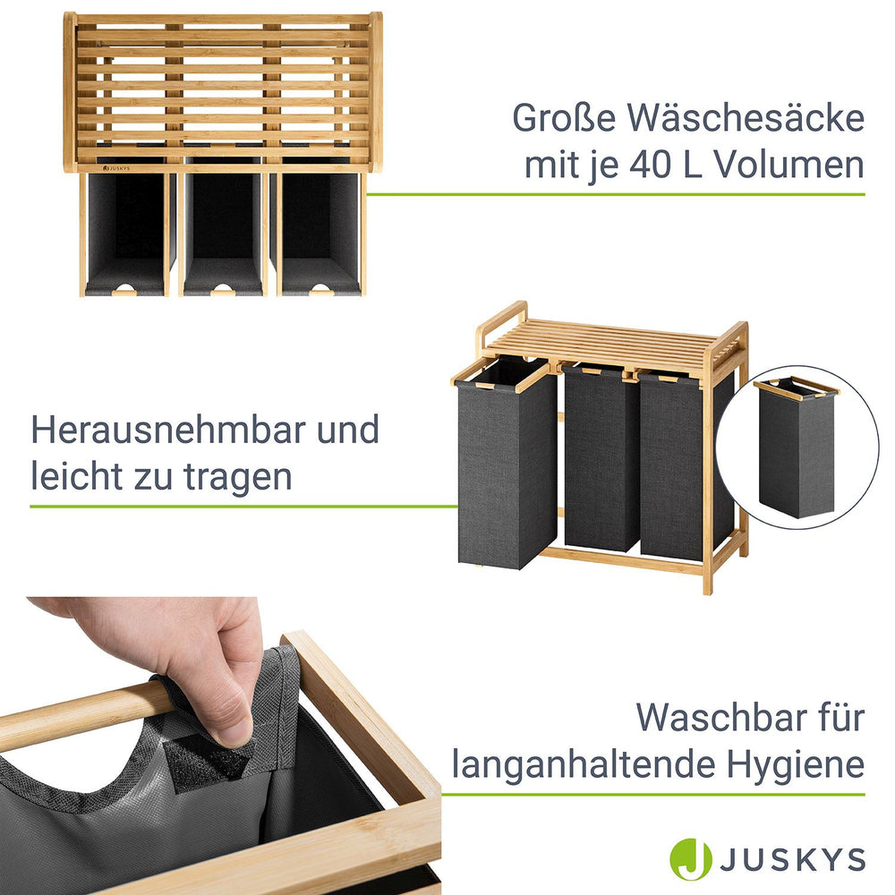 Bambus Wäschekorb Kory