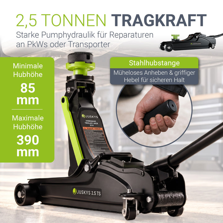 Wagenheber 2,5 t mit Transportbox
