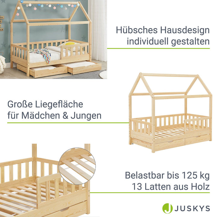 Kinderbett Marli 80 x 160 cm mit Bettkasten