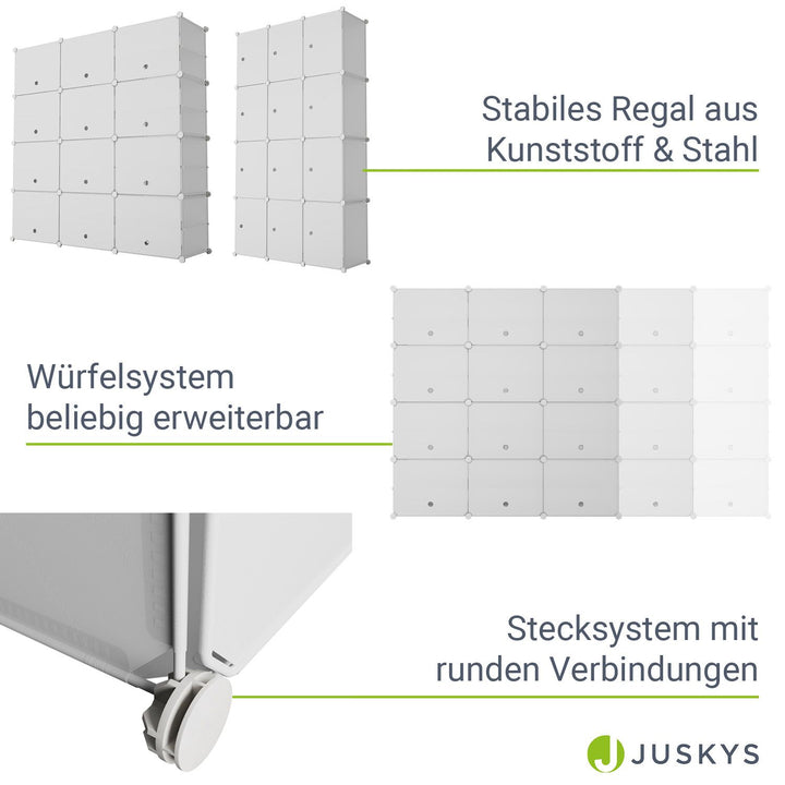 Schuhschrank mit Würfel & Türen