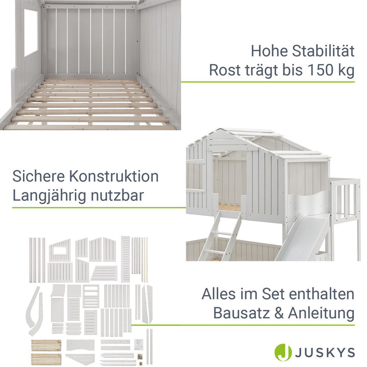 Kinder Hochbett Baumhaus 90 x 200 cm