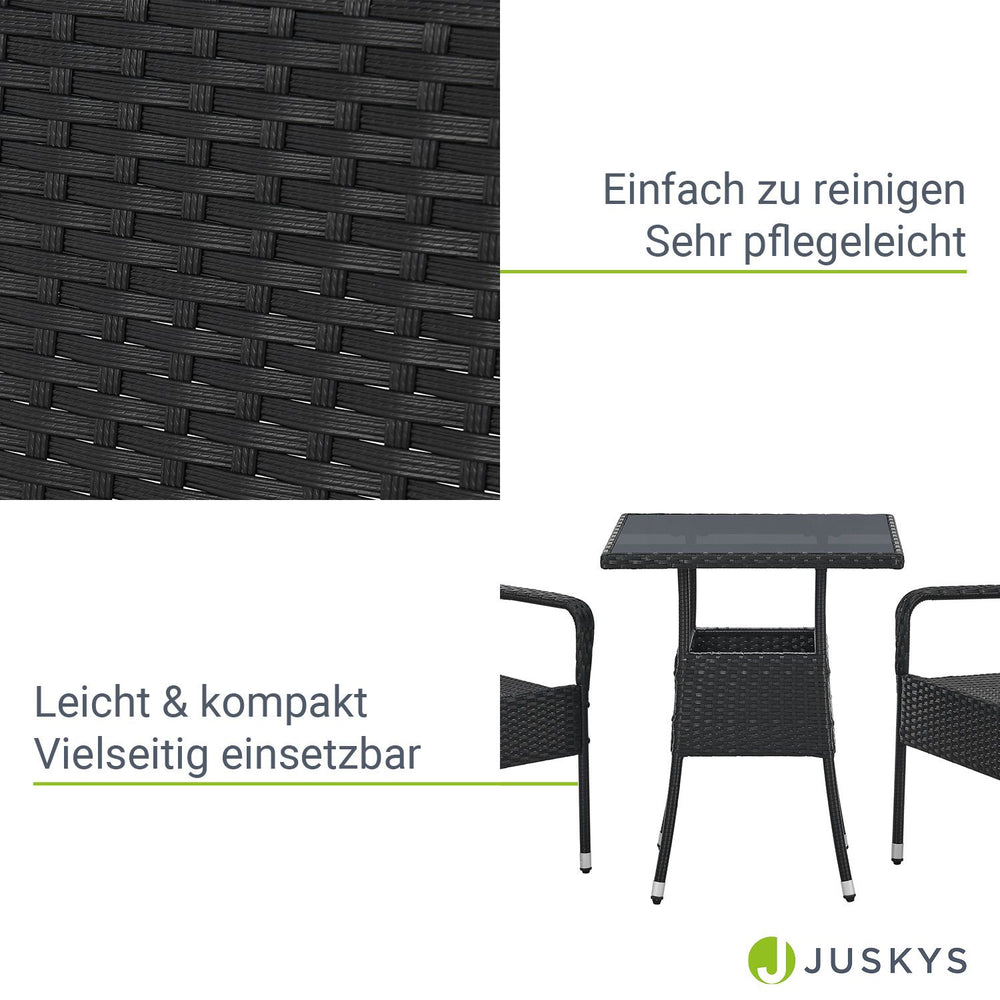 Eckiger Polyrattan Gartentisch Yoro