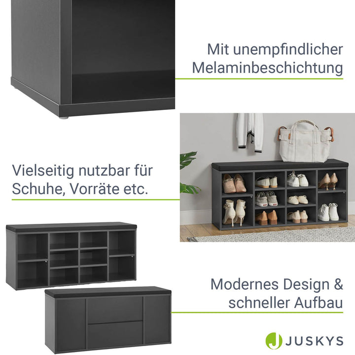 Schuhregal aus Holz 104 x 30 x 48 cm