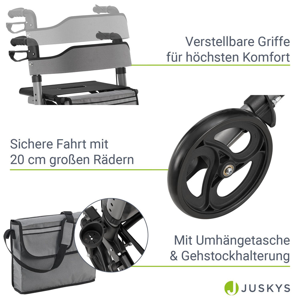 Aluminium Rollator Vital mit Sitz