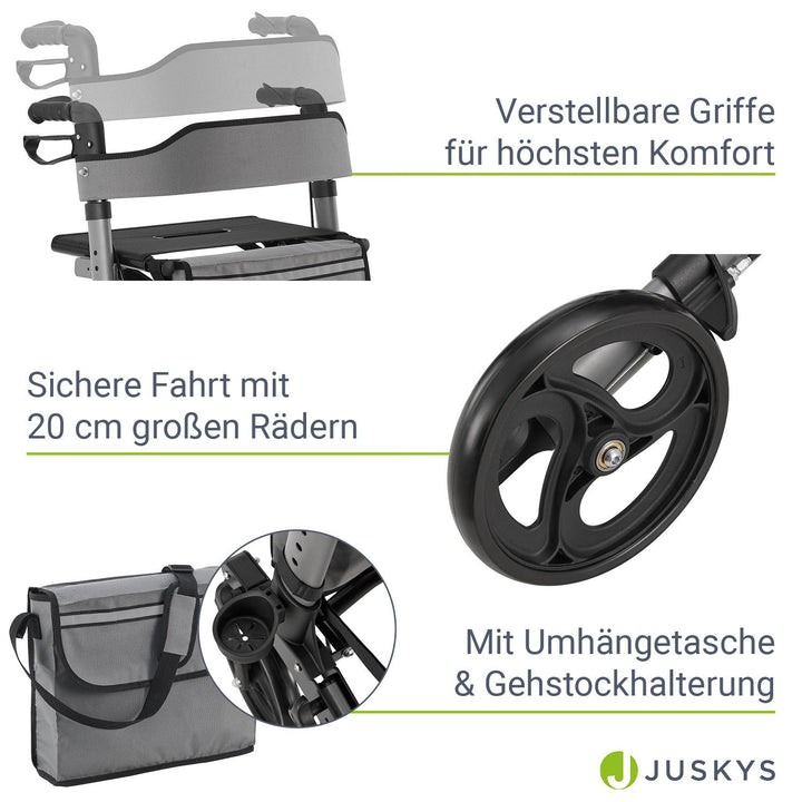 Aluminium Rollator Vital mit Sitz