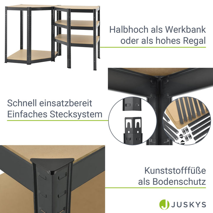 3er Regalsystem 1 Corner & 2 Basic