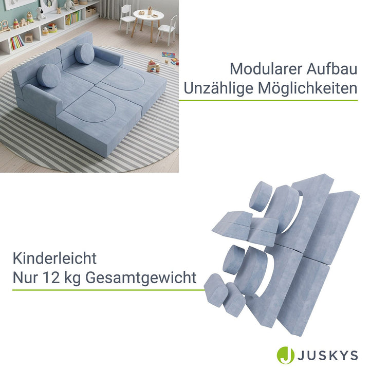 Kindersofa Kayo mit Cord Bezug & Kissen