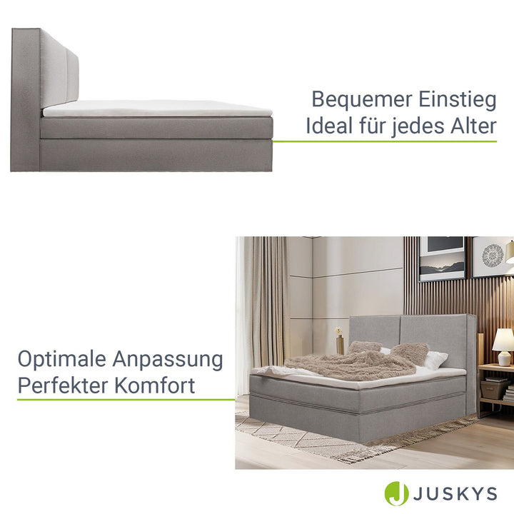 Boxspringbett Detroit - Chenille-Stoff