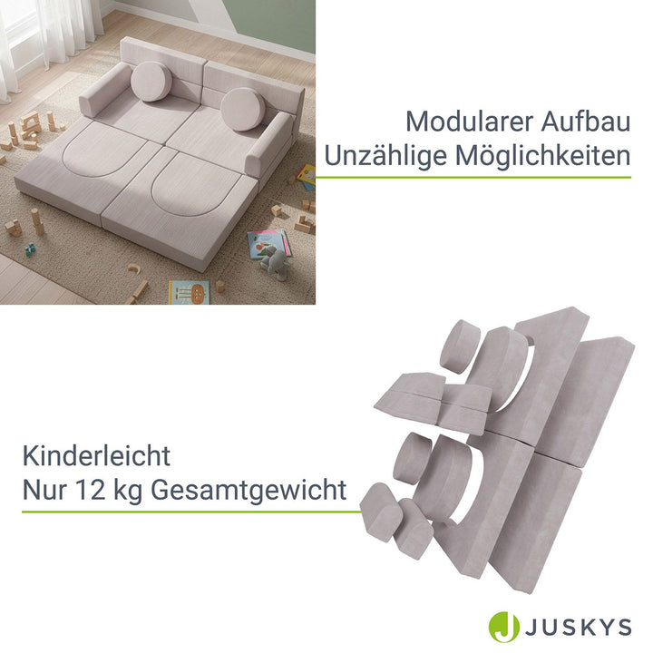 Kindersofa Kayo mit Cord Bezug & Kissen