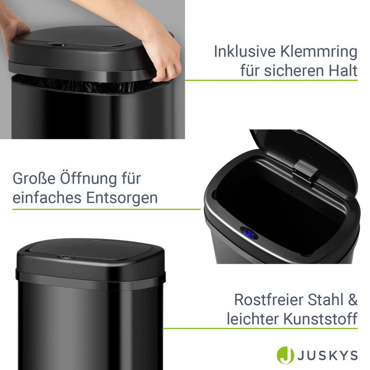 Rechteckiger Mülleimer mit Sensor