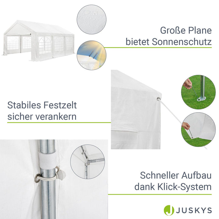 aufbauanleitung zelt 6x12m Festzelt Partyzelt Gala