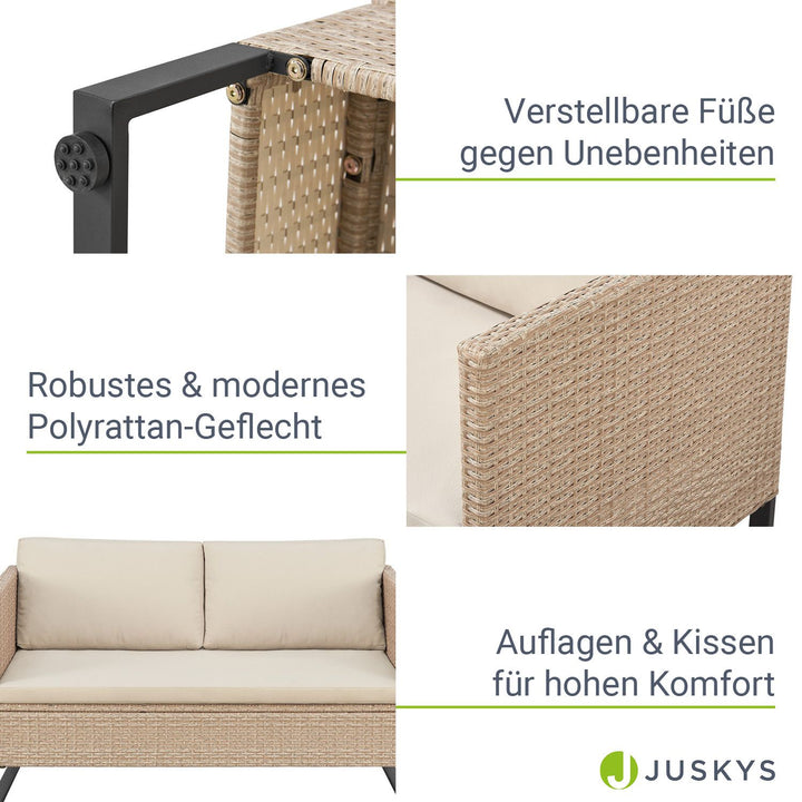 Gartenlounge für 4 Personen Santorini