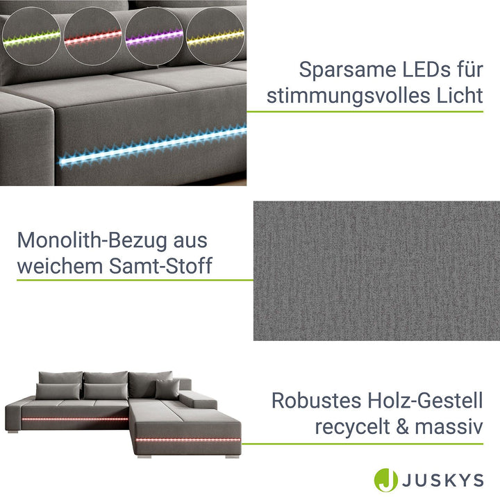 Sofa Davos mit LED