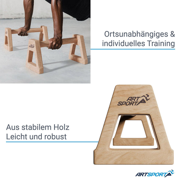 Liegestützgriffe aus Holz