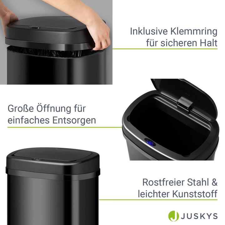 Rechteckiger Mülleimer mit Sensor