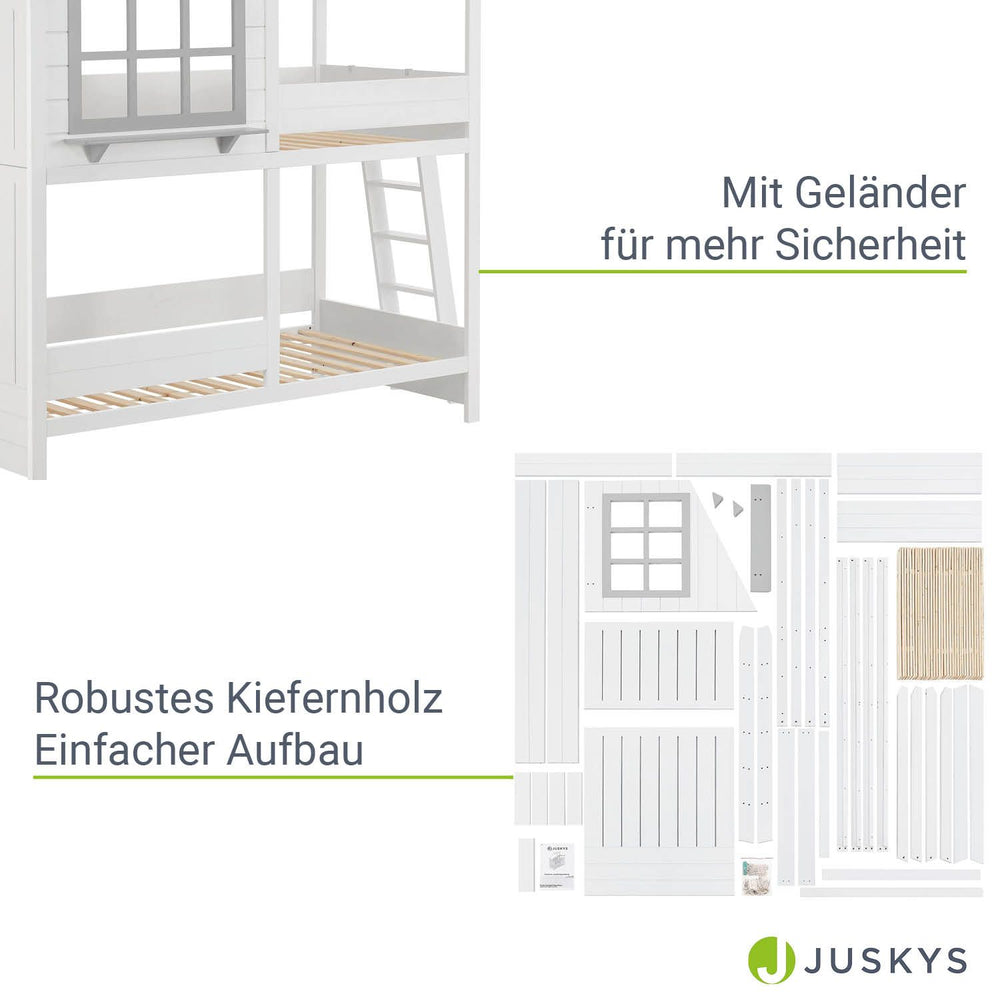 Kinder Hochbett Traumhaus 90 x 200 cm