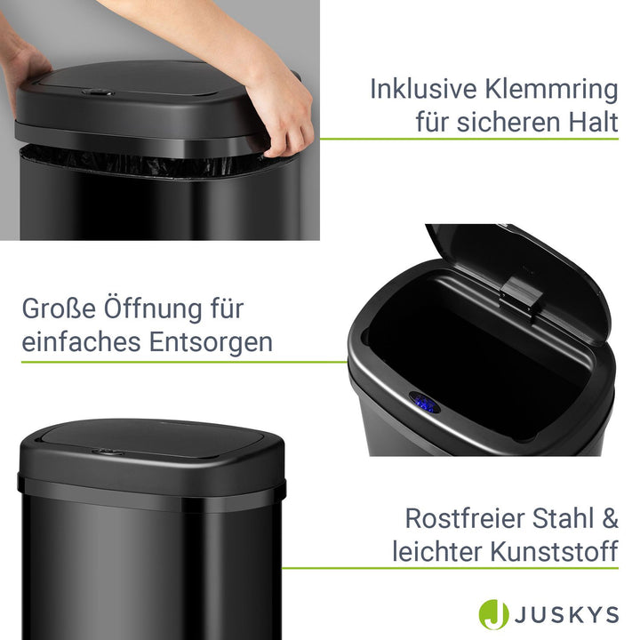 Rechteckiger Mülleimer mit Sensor