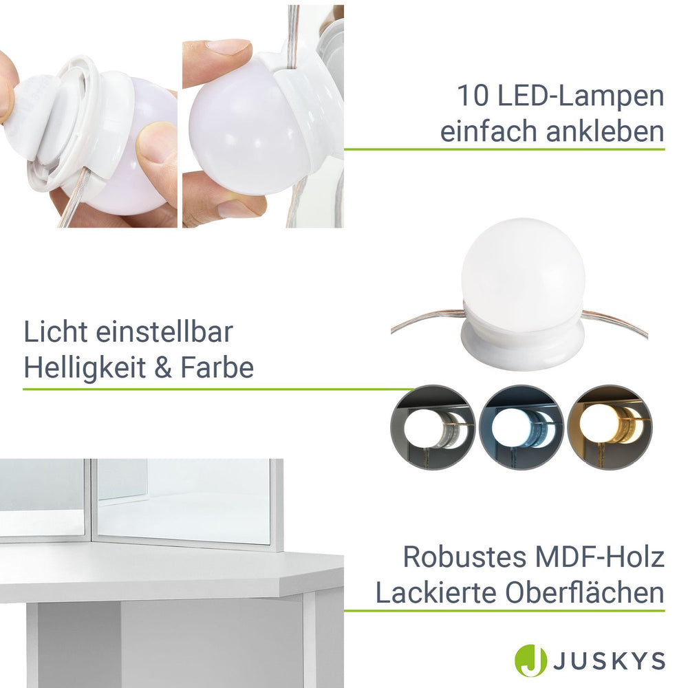 Schminktisch Nova mit LED Beleuchtung