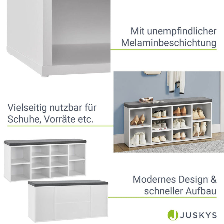 Schuhregal aus Holz 104 x 30 x 48 cm