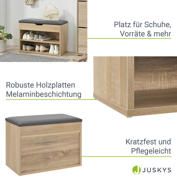 Schuhregal aus Holz 60 x 30 x 44 cm