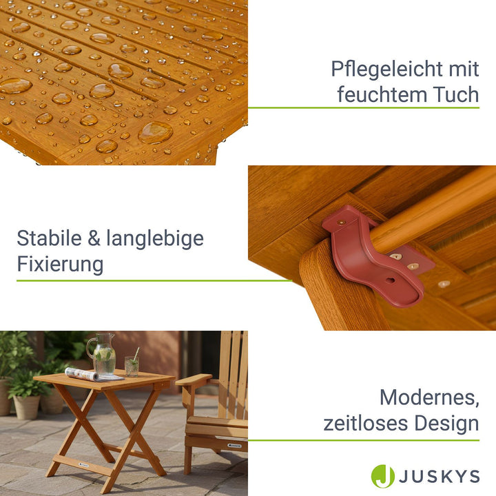 Klappbarer Holztisch für Balkon & Garten