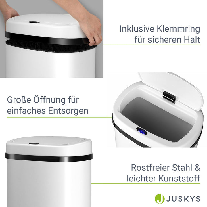 Rechteckiger Mülleimer mit Sensor