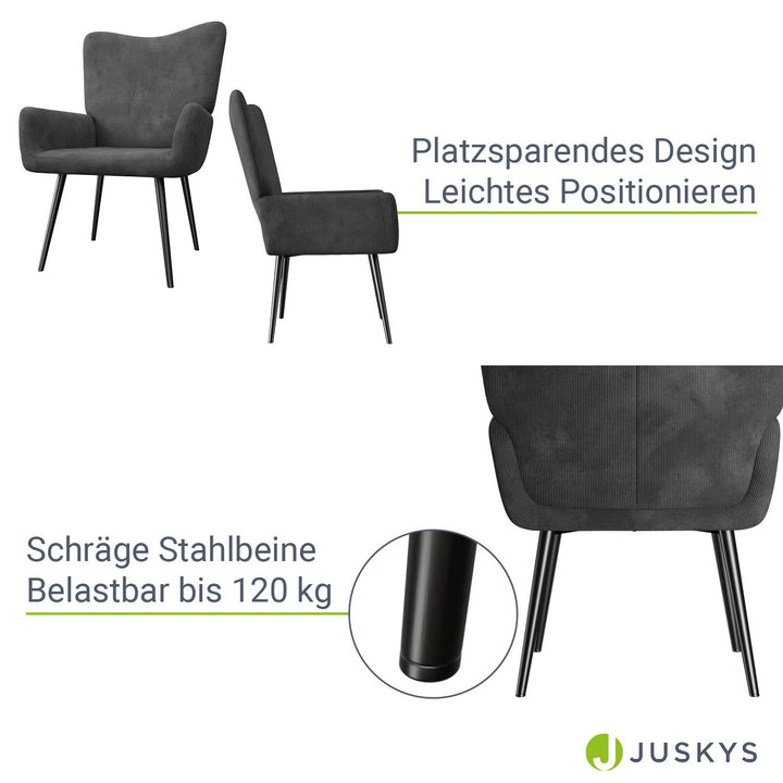 Ohrensessel mit optionalem Hocker Odense