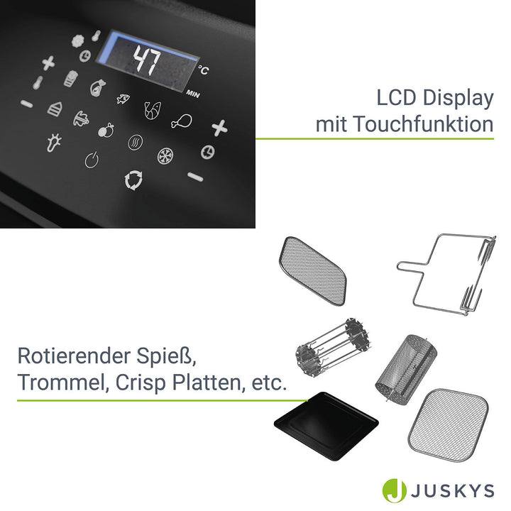 Heißluftfritteuse 12L mit 10 Programmen