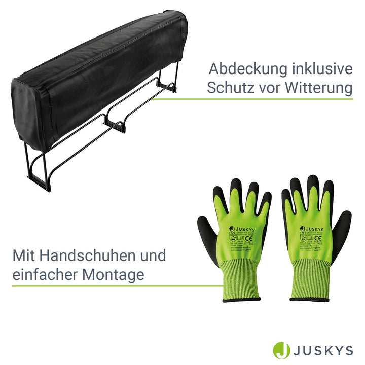 Kaminholzregal außen mit Abdeckung