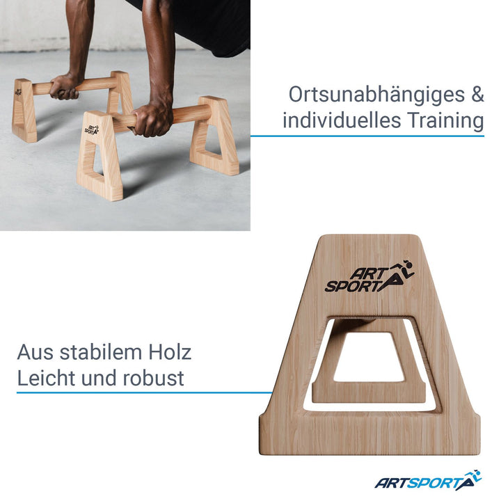 Liegestützgriffe aus Holz