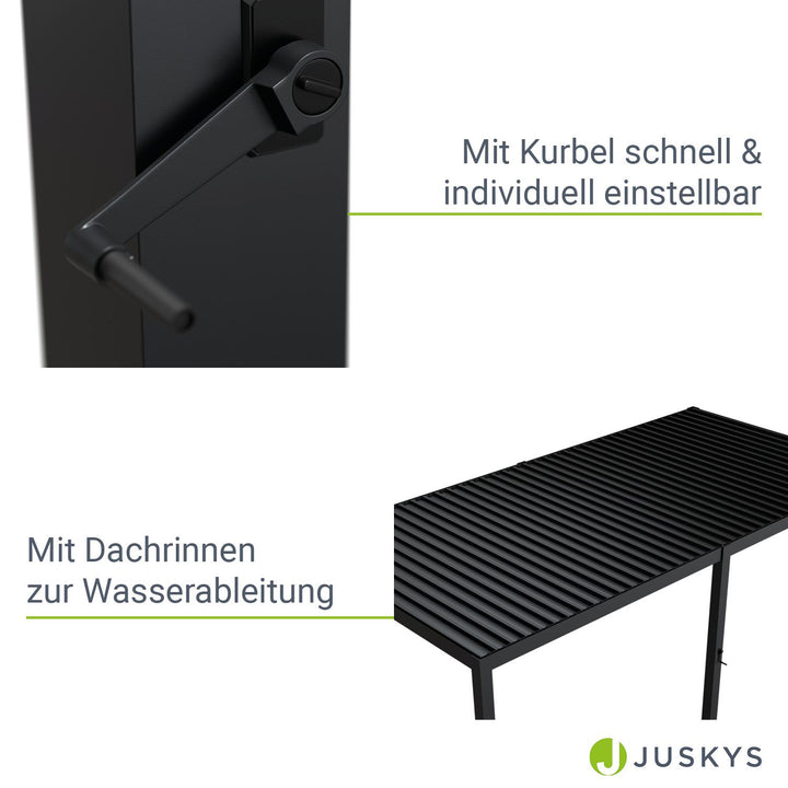 Lamellendach Tahiti 3 x 5,9 m inkl. 1x Seitenwand 3 m