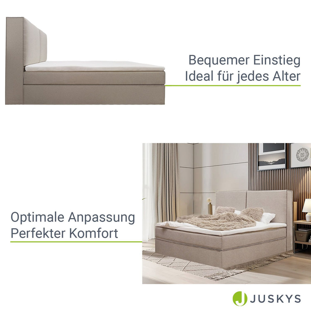 Boxspringbett Detroit - Chenille-Stoff