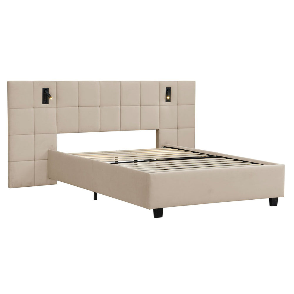 Samt Polsterbett Luzano