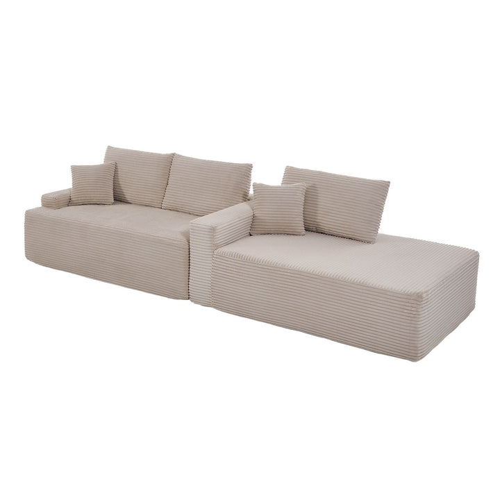Sofa Coredo mit Cord Bezug & Dekokissen