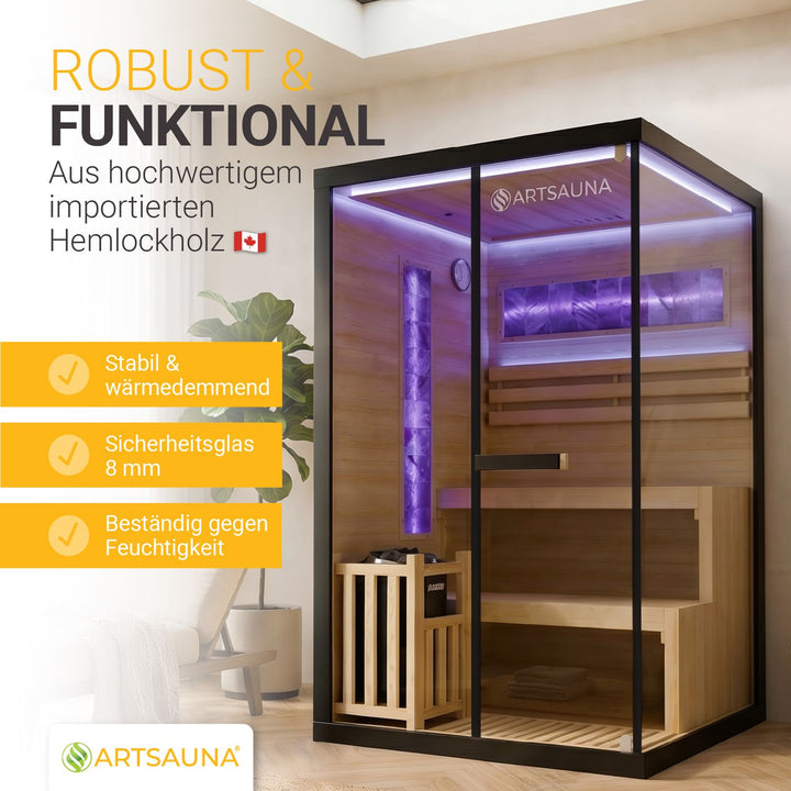 Traditionelle Sauna Vantaa - Schwarz