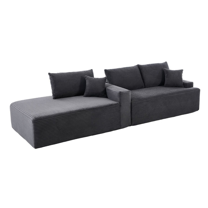 Sofa Coredo mit Cord Bezug & Dekokissen