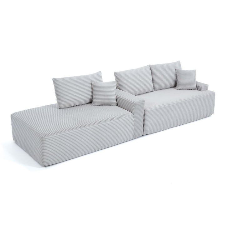 Sofa Coredo mit Cord Bezug & Dekokissen