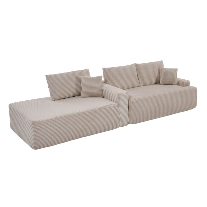 Sofa Coredo mit Cord Bezug & Dekokissen