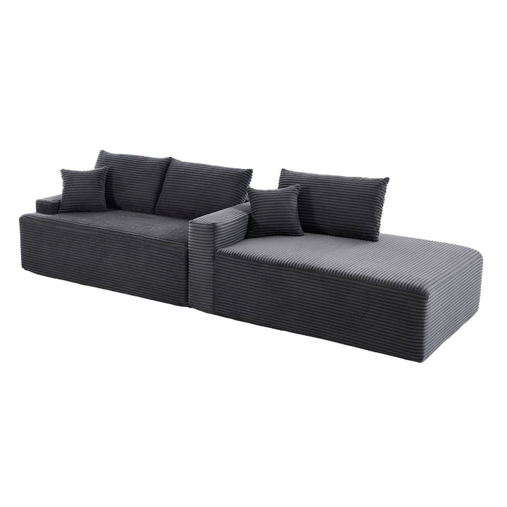 Sofa Coredo mit Cord Bezug & Dekokissen