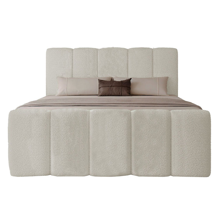 Boxspringbett Manitoba - Bouclé-Stoff