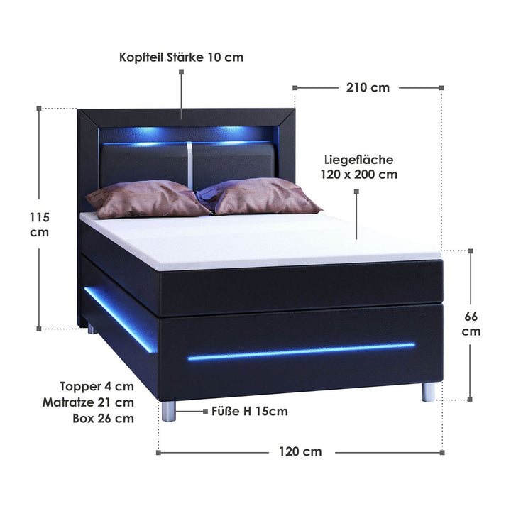 Boxspringbett Norfolk - Kunstleder