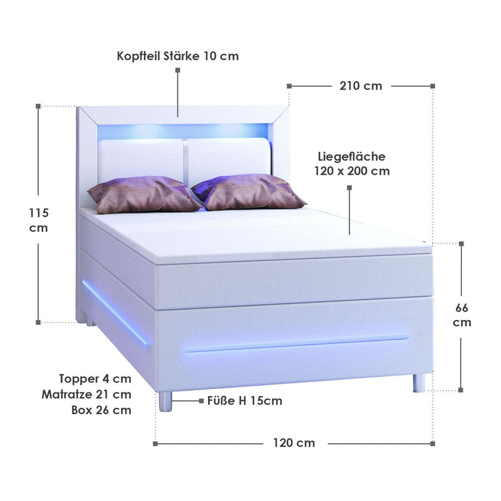 Boxspringbett Norfolk - Kunstleder