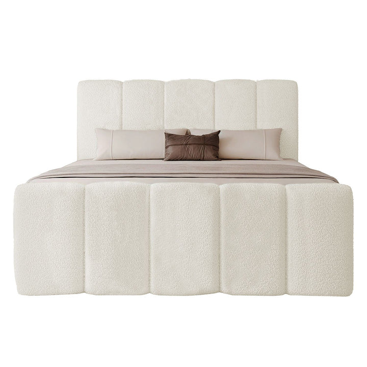 Boxspringbett Manitoba - Bouclé-Stoff