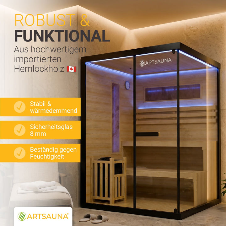 Traditionelle Sauna Vantaa - Schwarz
